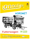 AGROMET Futterwagen Typ H- 223 Bedienungsanleitung & Bild- Ersatzteilliste & Explosionszeichnungen - annoligno 530